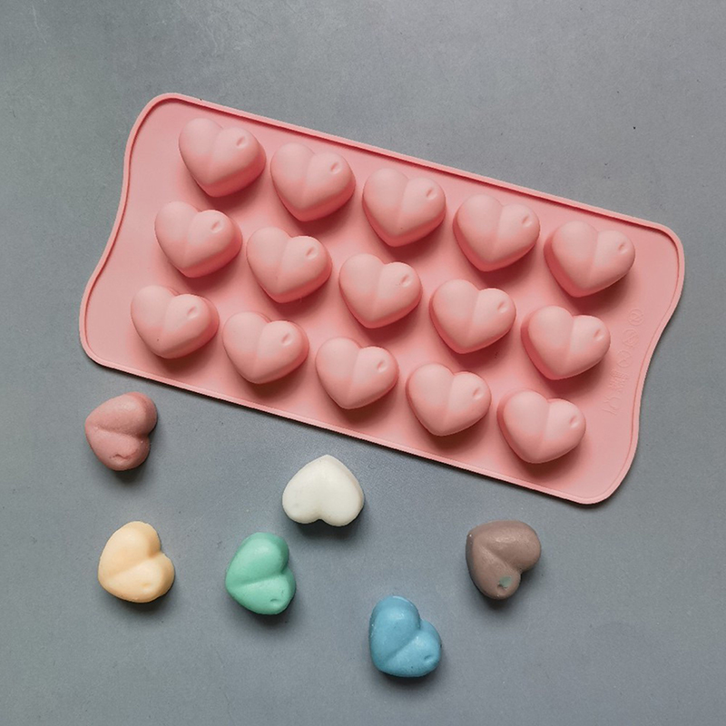Eco Soap - Cetakan Cokelat Silikon Bentuk Hati 15