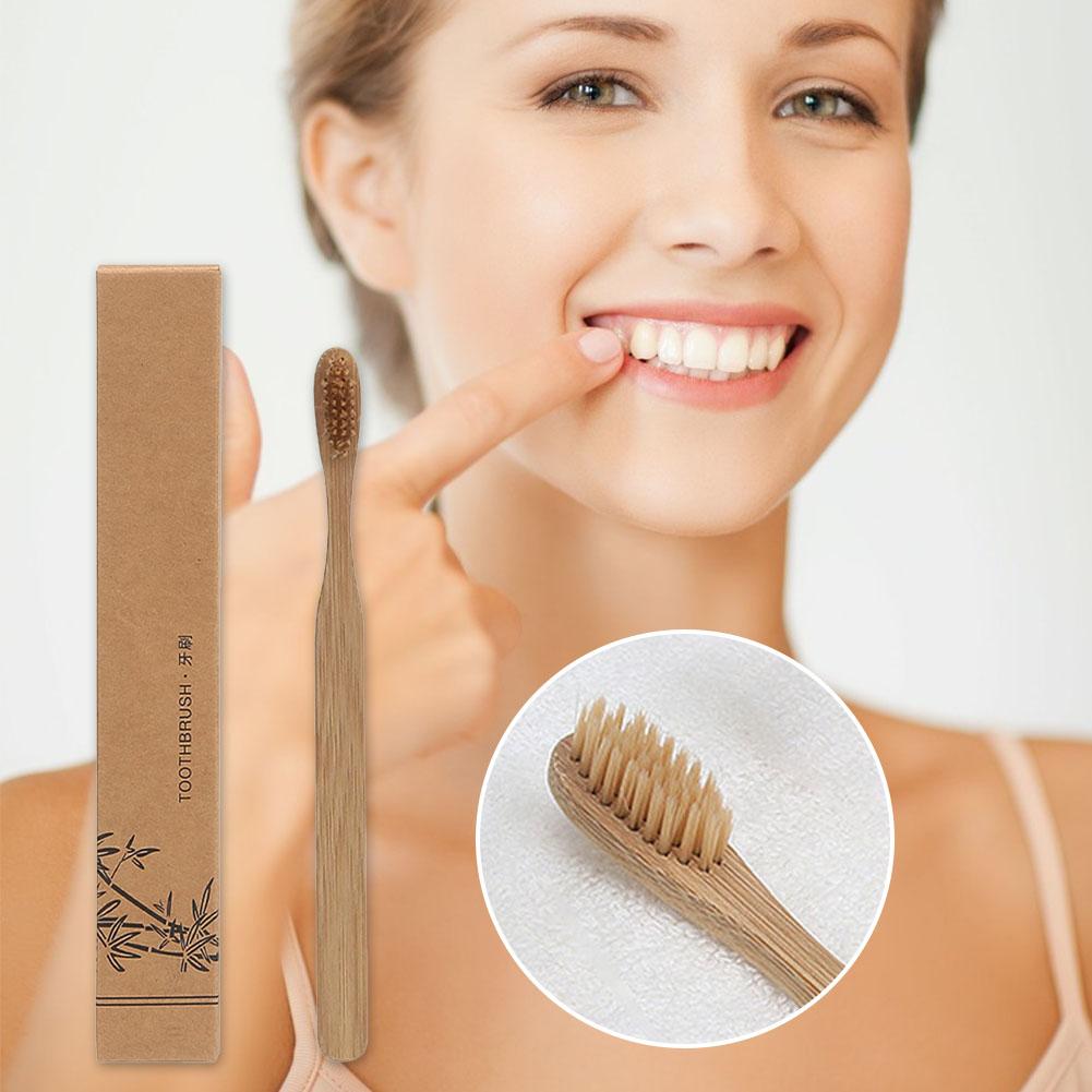 1-100Pcs Sikat Gigi Arang Bamb - Bamboo Toothbrush ulasan dan harga