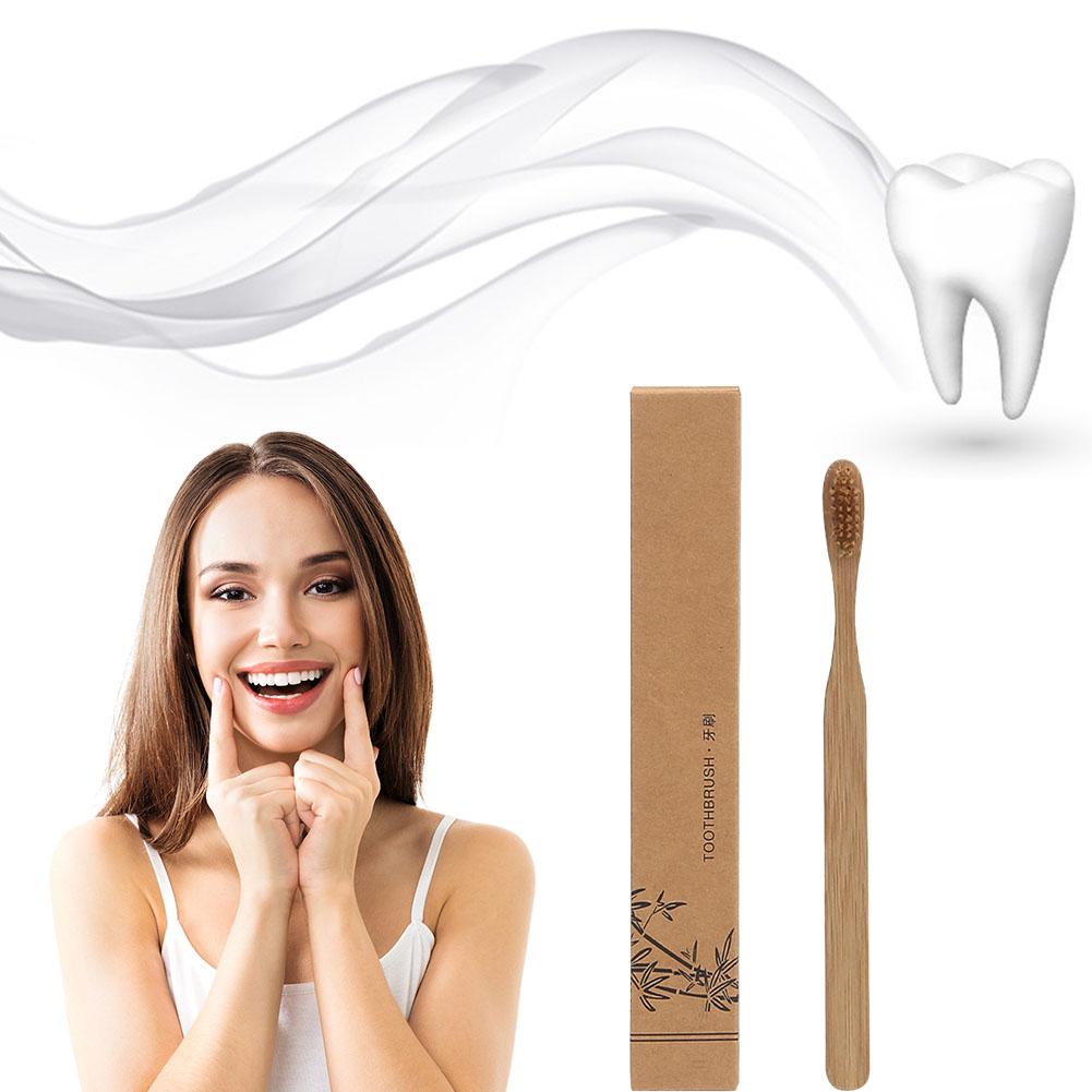1-100Pcs Sikat Gigi Arang Bamb - Bamboo Toothbrush ulasan dan harga