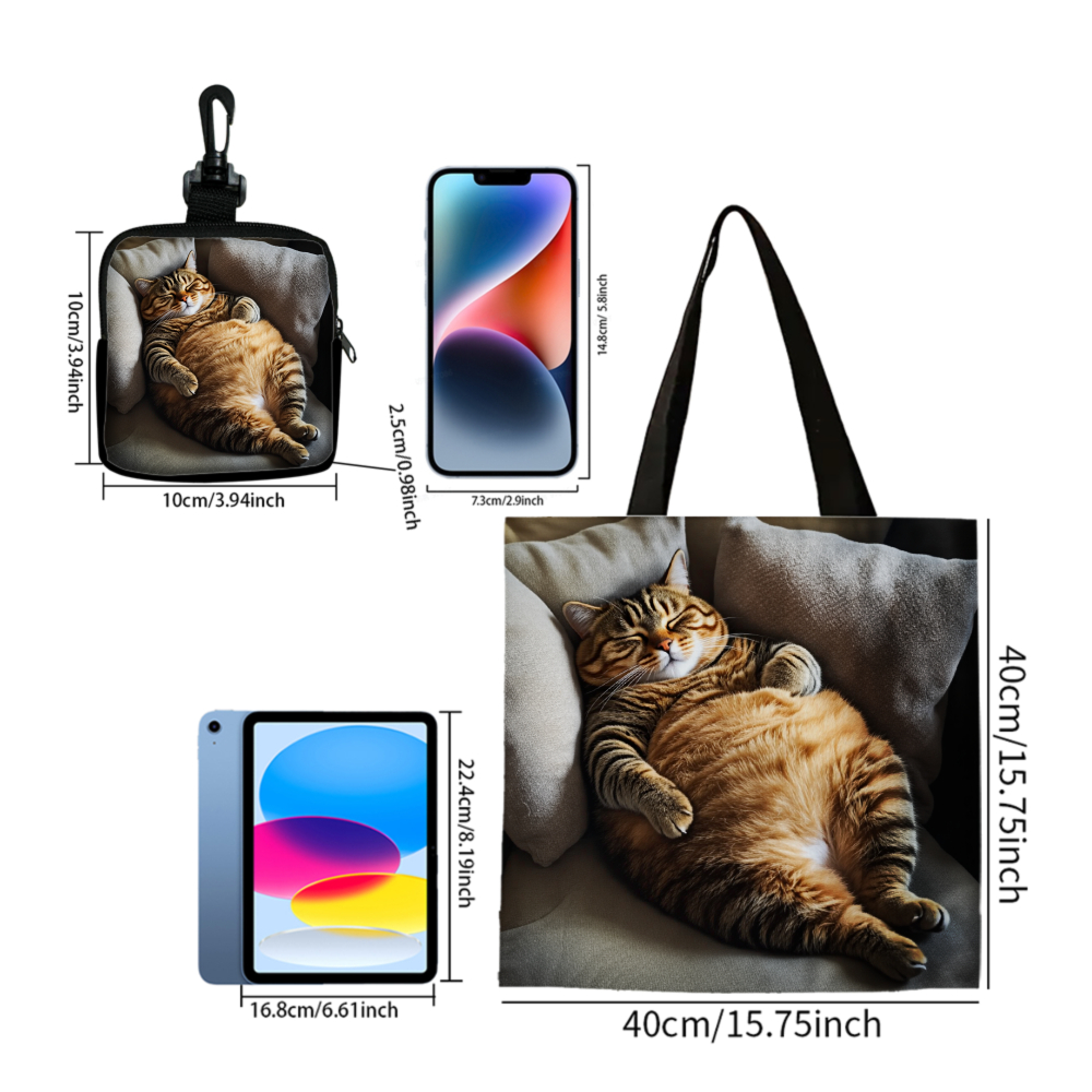 Tas Tote Cetak Kucing Tabby Ge - Reusable Bag ulasan dan harga