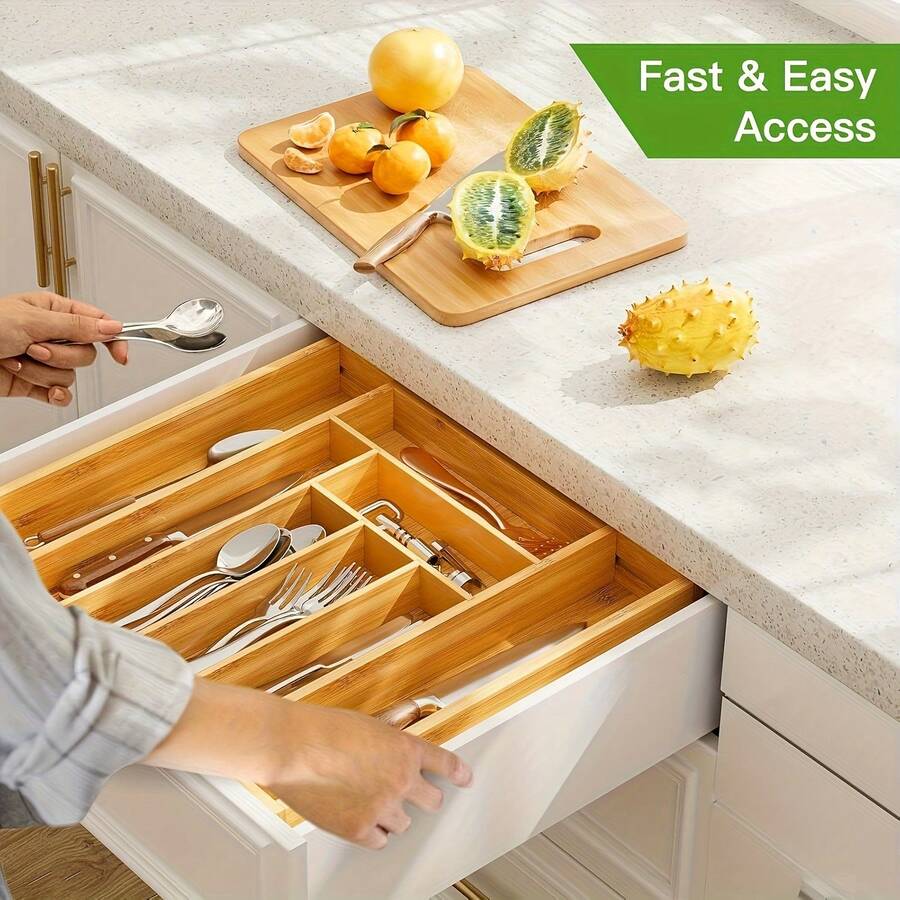 Rak Penyimpanan Laci dari Bamb - Bamboo Cutlery ulasan dan harga
